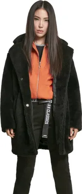 Zdjęcie produktu dla Urban Classics Damski płaszcz oversize Sherpa czarny - S