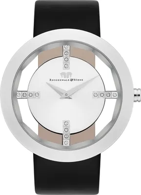 Produktbild von Rhodenwald   Söhne Armband-Uhr Lucrezia Silber Echtleder Schwarz 10010014