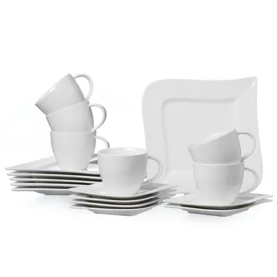 Produktbild von Via by R & B Kaffeeservice MELODIE aus Porzellan 18-teilig spülmaschinengeeignet