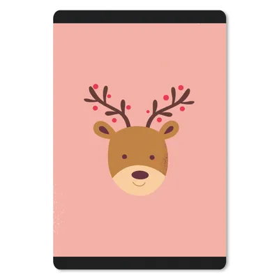 Produktbild von MuchoWow® Mauspad Mousepad Rentier - Weihnachten - Rosa - Winter 18x27 cm - Mousepads - Maus Mat - Pad - Mausunterlage