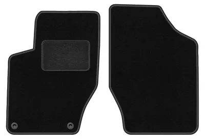 Produktbild von Velours-Fußmatten Vorne für Citroen DS4 2011-2015 (Schrägheck) – 2-tlg, Schwarz, passgenau – Wielganizator LUX