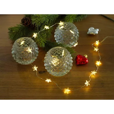 Immagine prodotto di Catena luminosa a LED con stelle 40 LED, bianco caldo