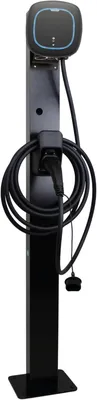 Produktbild von Wallbox Standfuß für Wallbox Pulsar Pro – Mattschwarze Montagesäule aus Metall – Für 1 Ladestation – Wetterfest & langlebig
