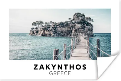 Produktbild von MuchoWow® Poster Zakynthos - Griechenland - Meer 180x120 cm - Fotoplakat