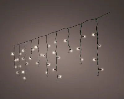 Produktbild von Eiszapfen-Lichterkette - 20 Meter - 490 LED-Lichter - gold - Blinkfunktion
