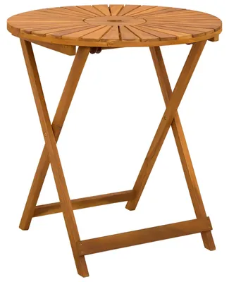 Produktbild von vidaXL Klappbarer Gartentisch Natur Ø70 x 75 cm Massivholz Akazie