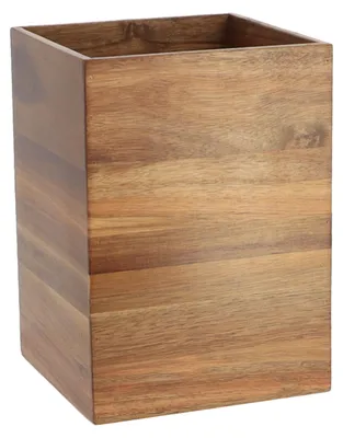 Produktbild von Badabfalleimer - 7.5L - dunkelbraun - Akazienholz - 26 cm