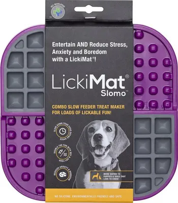Zdjęcie produktu dla LickiMat Slomo – mata do lizania dla psów (slow feeder), kolor: fioletowy
