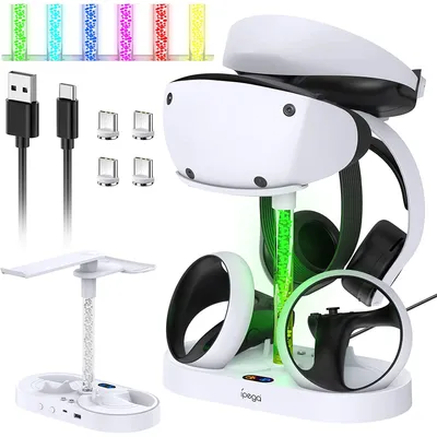 Produktbild von Ladestation für PS VR2 Controller, Schillernde RGB-Lichter