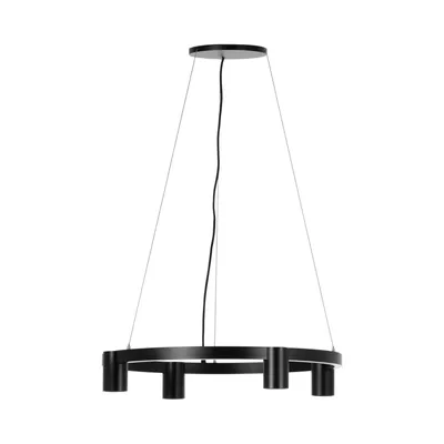 Produktbild von Arcchio Hängeleuchte Brinja, schwarz, Ø 64 cm, 4-flg., GU10