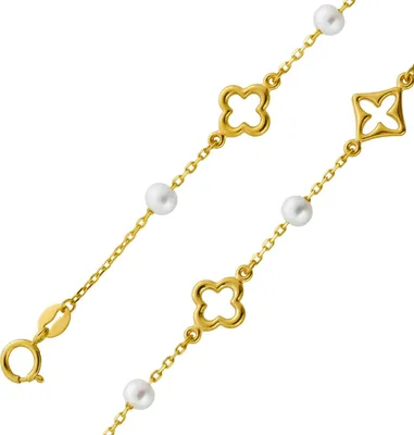 Produktbild von Armband Gelbgold 333 8K Süßwasser Zuchtperlen 19