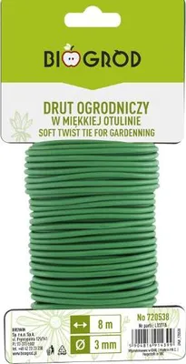 Zdjęcie produktu dla drut ogrodniczy w miękkiej otulinie 8mx3mm 720538