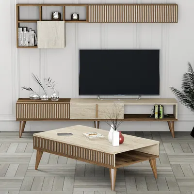 Produktbild von Cassacco - Wohnzimmermöbel-Set, Braun, Modular