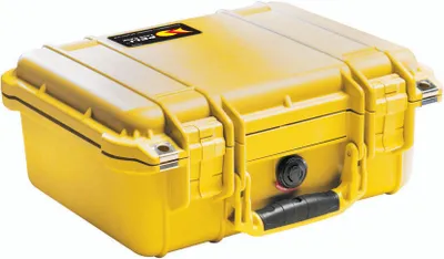 Produktbild von PELI 1400 Koffer für Optimalen Schütz Ihrer Kamera- und Videoausrüstung, IP67 Wasserdicht, 9L Volumen, Ohne Schaum, Gelb – Ohne Schaum/Gelb