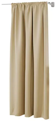 Verdunkelungsvorhang mit Plissee-Kante, 135x245 cm, Champagner
