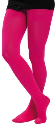 Produktbild von y neonpinke Strumpfhose lang blickdicht