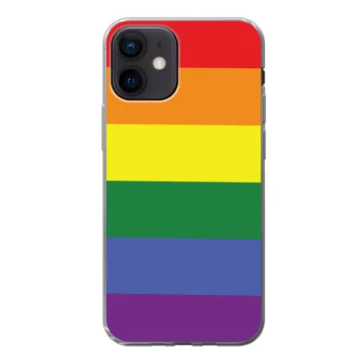 Produktbild von MuchoWow® Handyhülle Schutzhülle Hülle für iPhone 12 Regenbogen - Stolz - Regenbogenfahne Silikon Softcase Handy Hülle - Schutzhülle