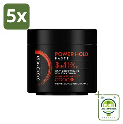 Produktbild von 5 x Syoss Power Hold Haarpaste - 150 ml - Großpackung - 5 Stücke