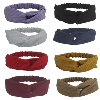 Produktbild von Breite Haarbänder für Damen, afrikanische Boho-Turban-Haarbänder, Kopftücher, gedrehte Haarbänder, elastische modische Haaraccessoires