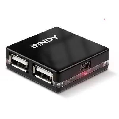Obrázek produktu pro Lindy 42742, USB 2.0, 480 Mbit/s, Černá, 40 mm, 40 mm, 12 mm