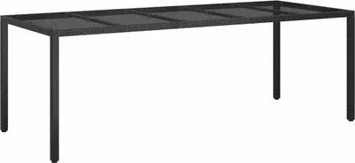Image de Table de Jardin Noir Pur 250 x 100 x 75 cm polyrotin