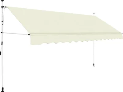 Produktbild von Einziehbare Markise Handbetrieben 350 cm Cremeweiß