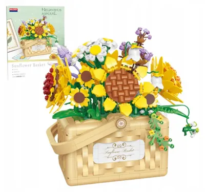 Produktbild von QBI Sonnenblumen im Korb Konstruktionsbausteine 1295 Teile