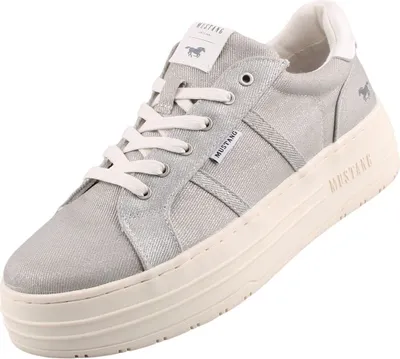 Produktbild von Mustang Plateau Schnürschuhe Damen 31383539343438 Silber 40 EU