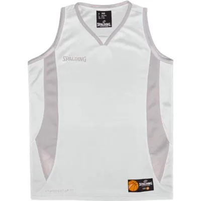 Obrázek produktu pro Dětské basketbalové tričko Spalding Jam - bílé / stříbrné