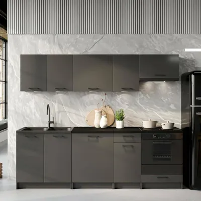 Imagen del producto de Cocina Miogli, Negro Antracita, Modular