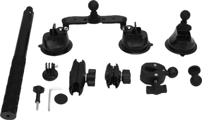 Obrázek produktu pro Sada tří přísavných držáků do auta, vhodná pro akční kamery Insta360 X5 X4 X3 X2 X One RS R s 45,28palcovým selfie tyčem a dvojitou kulovou hlavou