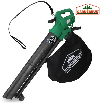 Obrázok produktu pre GARDEBRUK® Elektrický vysávač lístia 3 v 1 3000W ramenný popruh 270km/h kolesá 45L zberný vak drvič lístia záhradný vysávač zelený