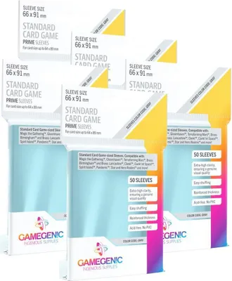Produktbild von Gamegenic Prime Standard Card Game Sleeves Hüllen 66x91mm (250 Stück)