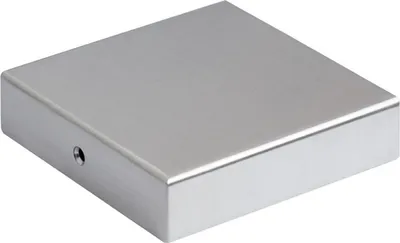 Produktbild von DEL Pfostenkappe kantig, flach 90 x 90 mm, Edelstahl gebürstet