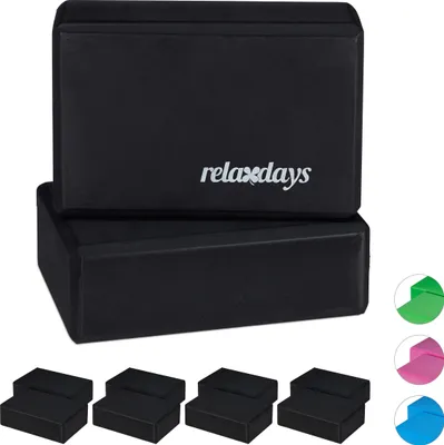 Produktbild von relaxdays 10 x Yogablock schwarz
