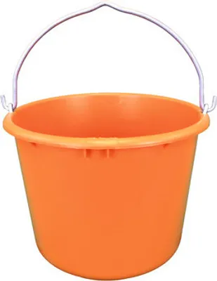 Produktbild von Profi Baueimer robust orange kranbar mit Hakenbügel Ø 307 mm 12 l