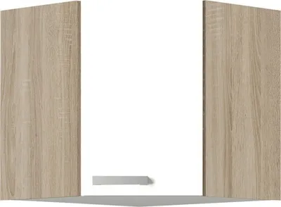 Produktbild von Optifit Eckhängeschrank Zamora214 BxTxH 60 x 34,6 x 57,6 cm weiß matt zerlegt Anschlag reversibel KUZM OED606-9+