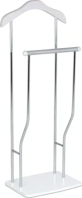 Produktbild von Stille Diener, Höhe 108 cm, MDF - Weißer Matt -Lack, Metall - Chrom, Ladekapazität 5 kg - 84444 WT Wirkung