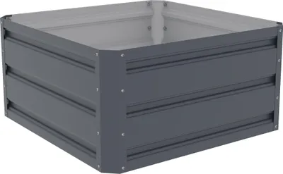 Obrázek produktu pro ROJAPLAST Záhon vyvýšený, plech, 60 x 60 x 30 cm, šedý
