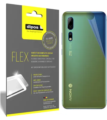 Produktbild von 3x ZTE Axon 10 Pro 5G Rückseite Schutzfolie Folie, 100% Displayabdeckung, dipos