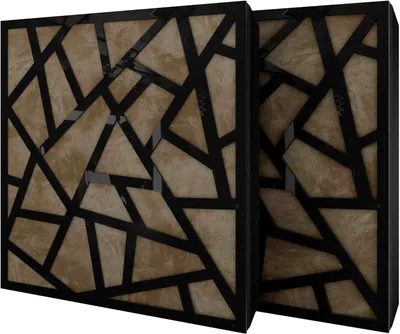 Immagine prodotto di Set di 4 pannelli acustici SKYROSS in velluto, 50x50x5 cm, colore nero/beige