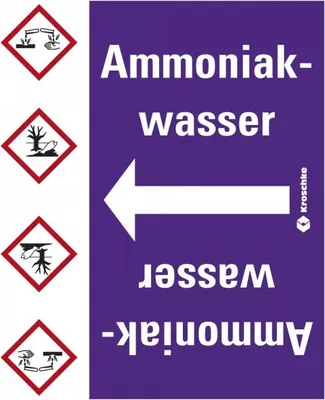 Produktbild von Dreifke® Rohrleitungsband Ammoniakwasser, praxisbewährt, ab Ø 50mm, violett/w...