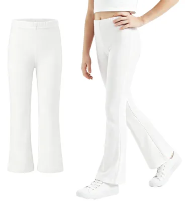Immagine prodotto di Leggings a gamba larga per bambini, confezione da 2 - Cotone - Colore unito