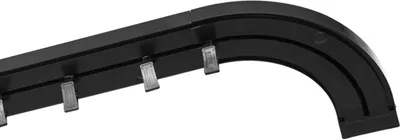 Produktbild von 1- läufig 480 cm Gardinenstange Innenschiene Decke schwarz Schiene Vorhangschiene Gardinenschiene  Rundbogen Klemmen mit Rollen