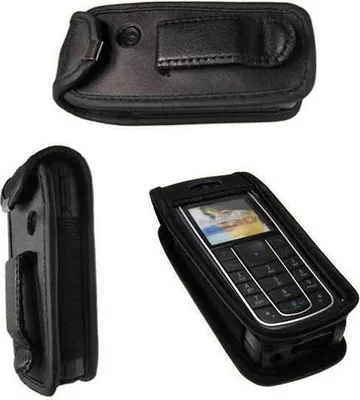 Produktbild von caseroxx Ledertasche mit Gürtelclip kompatibel mit Nokia 6230, 6230i aus Echtleder, Tasche mit Gürtelclip und Sichtfenster