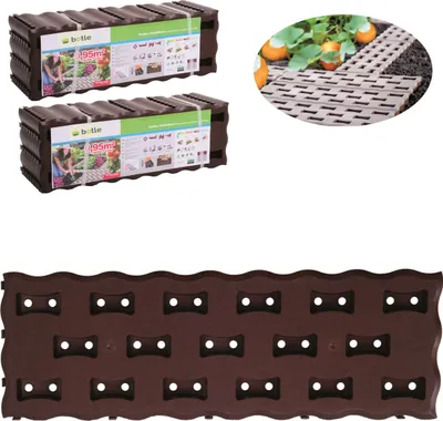 Immagine prodotto di Griglie per prato griglia pannello di pavimentazione sentiero giardino 1,90m2 Plastica marrone 16pcs
