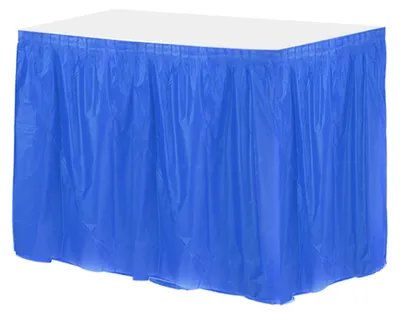 Obrázok produktu pre 1 plastová obrus, tmavomodrej farby, obrus 73 cm x 35 metrov, určený na obdĺžnikové stoly