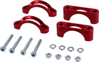 Obrázek produktu pro Sada: CNC svorky pro blatník, cervene eloxované, se šrouby - pro Simson S50, S51, S70, SR50, SR80