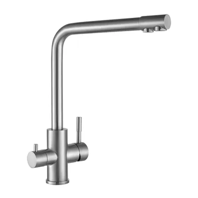 Produktbild von 3 Wege Wasserhahn Küchenarmatur 360° Schwenkbar, Küche Mischbatterie für Osmoseanlage, 3-in-1 Hochdruckarmatur, Trinkwasserhahn