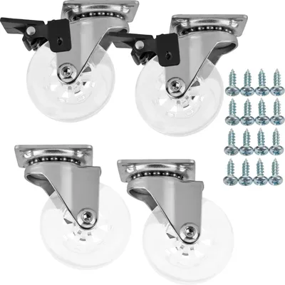 Produktbild von SOTECH Möbelrolle SWIFT Ø 50 mm transparent (2+2 Set)